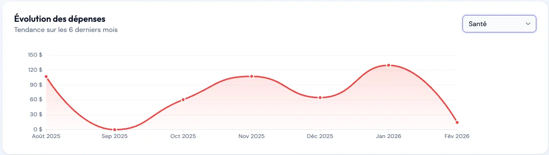 Répartition des dépenses par catégorie