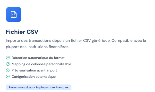 Import CSV dans Piastro