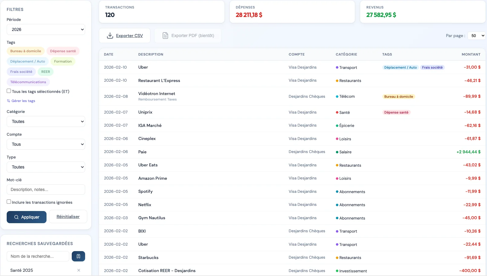 Rapports fiscaux dans Piastro